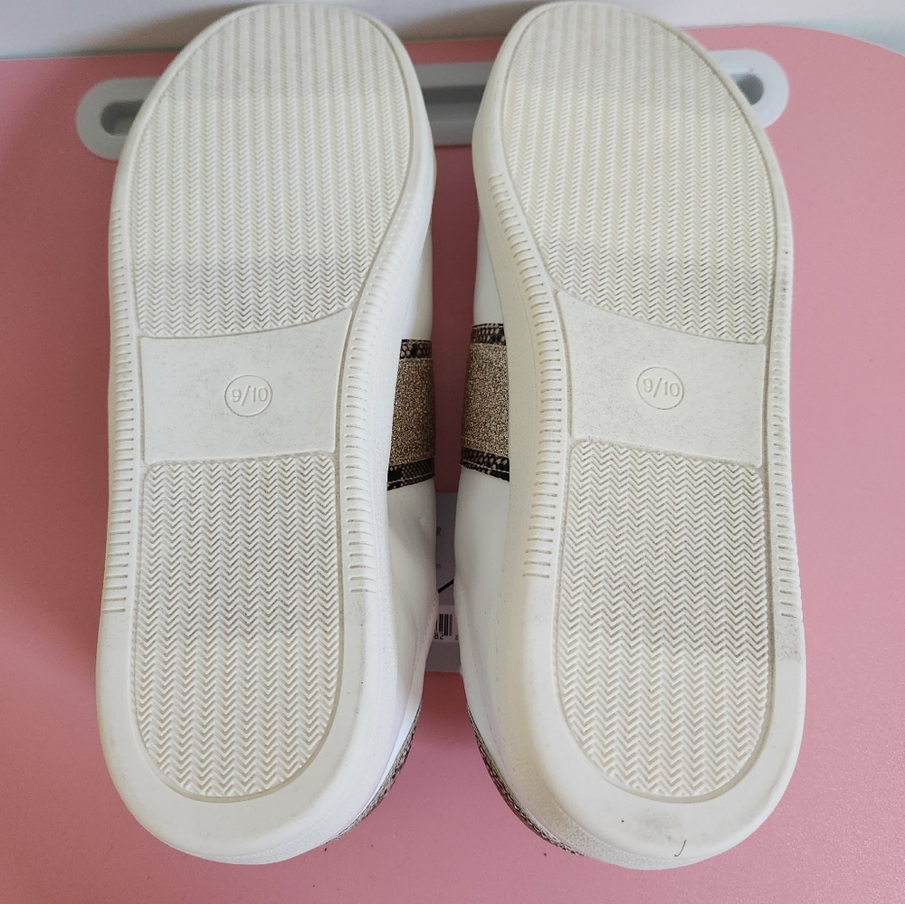 West Loop Whitr/Glittery Snakeskin Patterned Sneakers - Picture 9 of 10